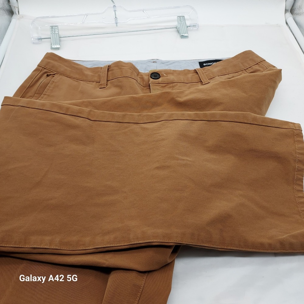 Bonobos Mens Stretch Washed Chino Pants Brown 33x34 BPT10629F